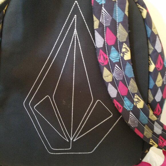 Volcom Backpack Multicolor Black Signature Pockets Adjustable Strap - Picture 5 of 15